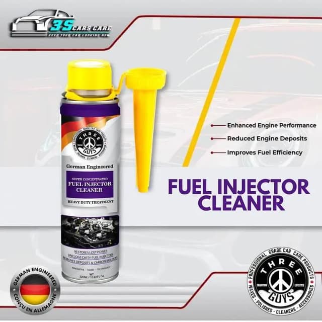 THREE GUYS Fuel Injector Cleaner - Advanced Cleaning Solution for Fuel Systems (Cleans up to 60 Liters) - Engineered in Germany