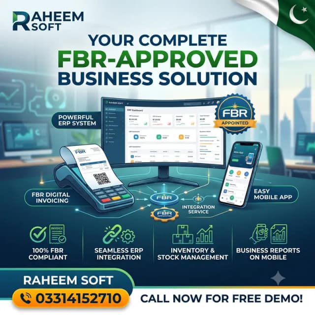 FBR Digital Invoicing Software & P0S Integration Full ERP + Mobile App