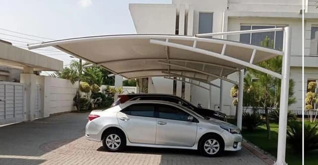 Car Parking Shade Structure, Pvc awnings shade, Tensile garage canopy