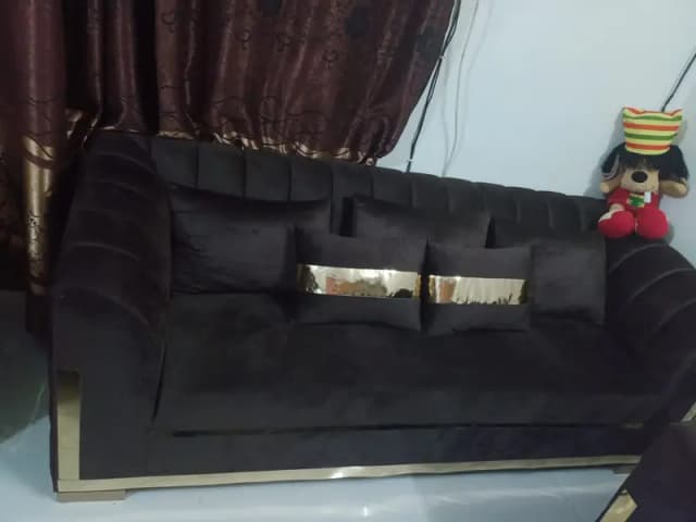 Customized Sofa with Golden stripes design
