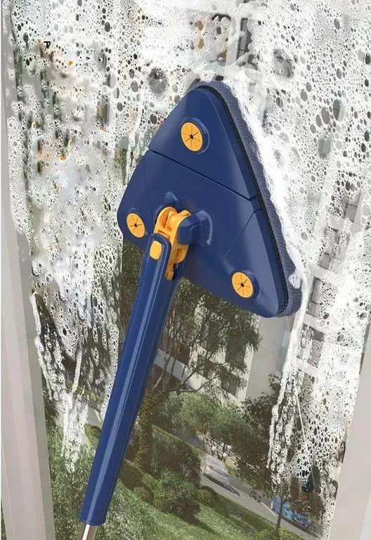 360 Twist Triangle Mop Window Glass For Home Toilet Bathrrom Floor Household Cleaning Ceiling Dusting manual mop. . .