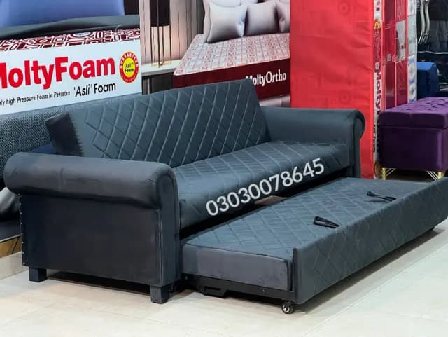 Sofa cum bed (2in1)(sofa +bed)(Molty foam)(10 years warranty )