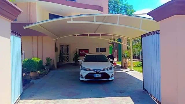 House garage porch shade / Dome shade / Tensile structure / Pvc shade