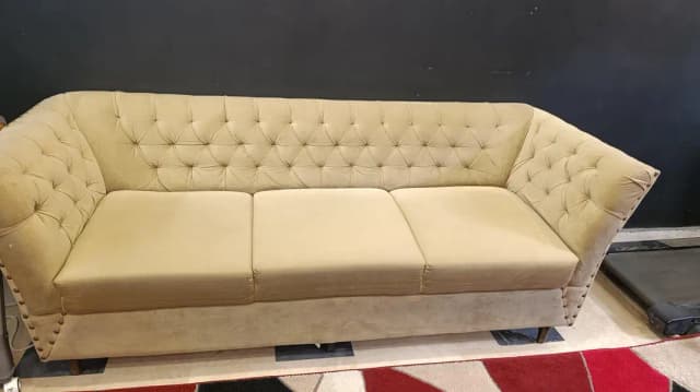 7 seater sofa set warm light beige