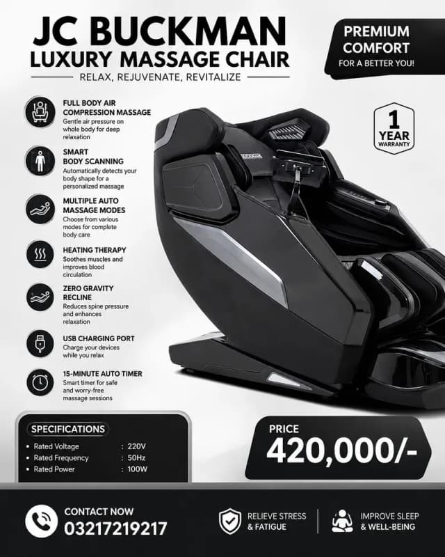 Jc Buckman 4D Massager Chair DelightUs Model TMC-500 Massage chair