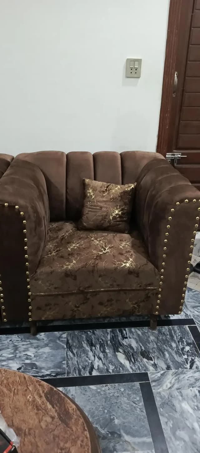 Latest design 5 seater sofa set with cushions for sale ha