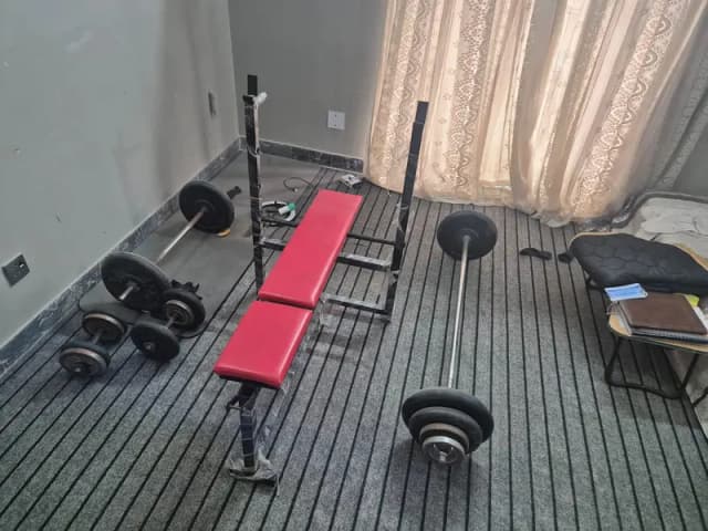 Gym Weights And Chest Bench