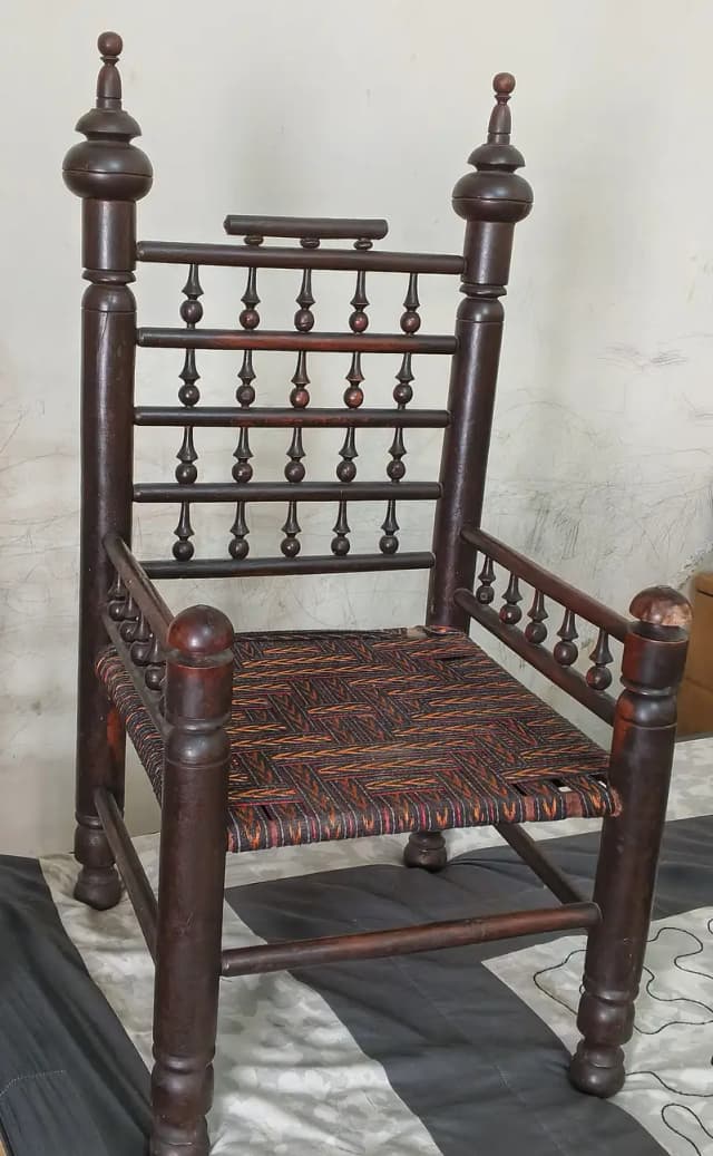 Two wooden room chairs