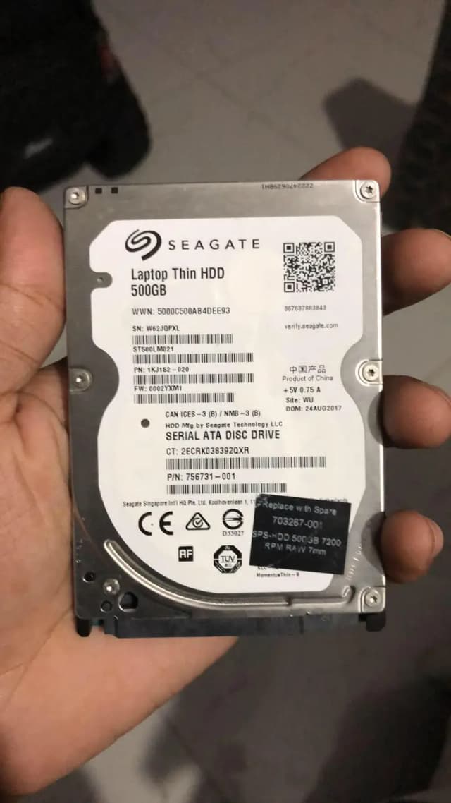500GB Laptop HDD – Good Working Condition