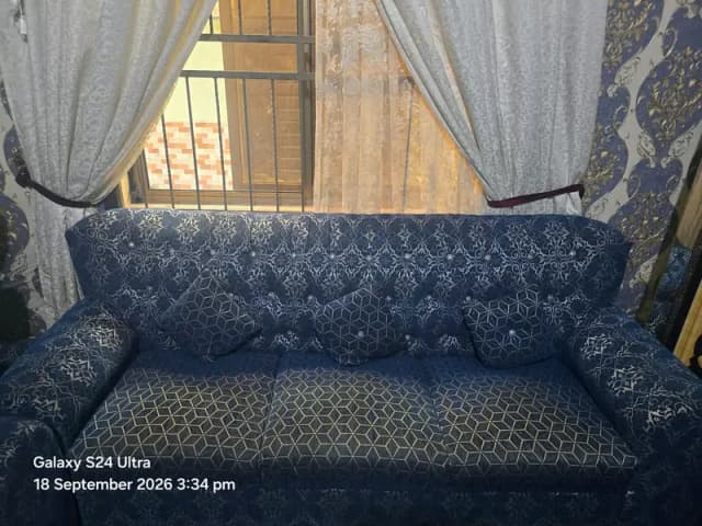 new condition sofa set cooler blue